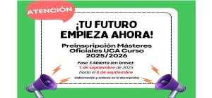 Preinscrpción Másteres Curso 2025-26